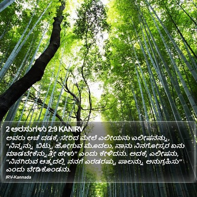 2 ಅರಸುಗಳು 2:9 KANIRV Bible Verse Image