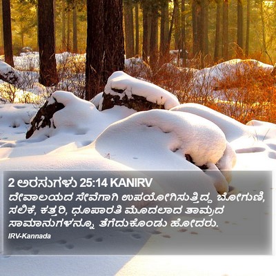 2 ಅರಸುಗಳು 25:14 KANIRV Bible Verse Image