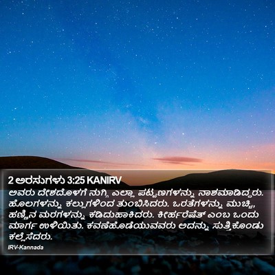 2 ಅರಸುಗಳು 3:25 KANIRV Bible Verse Image