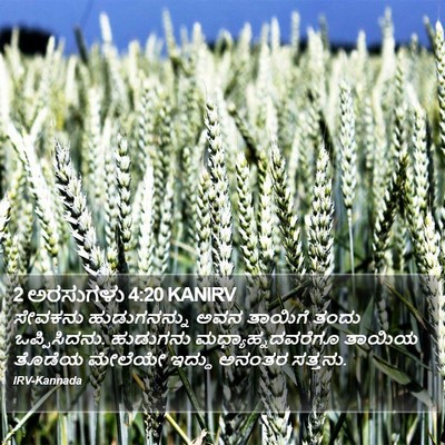 2 ಅರಸುಗಳು 4:20 KANIRV Bible Verse Image