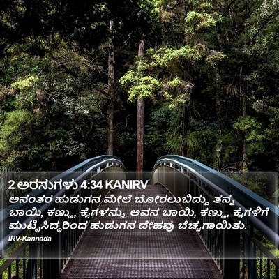 2 ಅರಸುಗಳು 4:34 KANIRV Bible Verse Image