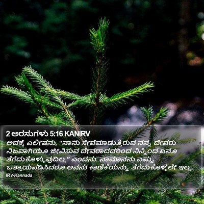 2 ಅರಸುಗಳು 5:16 KANIRV Bible Verse Image