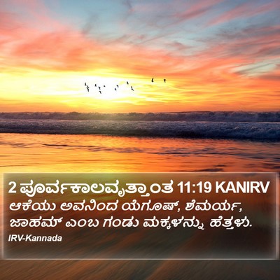2 ಪೂರ್ವಕಾಲವೃತ್ತಾಂತ 11:19 KANIRV Bible Verse Image