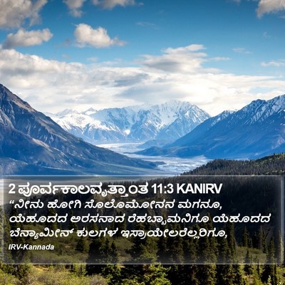 2 ಪೂರ್ವಕಾಲವೃತ್ತಾಂತ 11:3 KANIRV Bible Verse Image