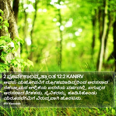 2 ಪೂರ್ವಕಾಲವೃತ್ತಾಂತ 12:2 KANIRV Bible Verse Image