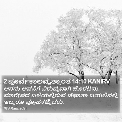 2 ಪೂರ್ವಕಾಲವೃತ್ತಾಂತ 14:10 KANIRV Bible Verse Image