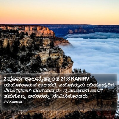 2 ಪೂರ್ವಕಾಲವೃತ್ತಾಂತ 21:8 KANIRV Bible Verse Image