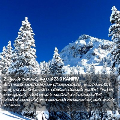 2 ಪೂರ್ವಕಾಲವೃತ್ತಾಂತ 23:3 KANIRV Bible Verse Image