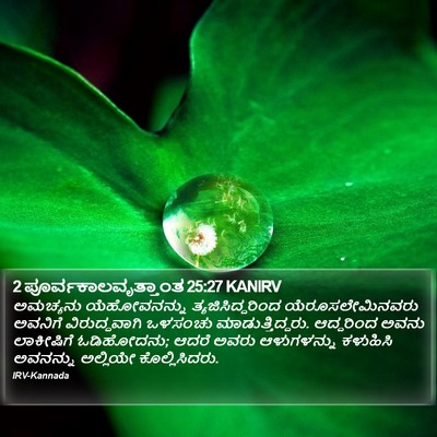 2 ಪೂರ್ವಕಾಲವೃತ್ತಾಂತ 25:27 KANIRV Bible Verse Image