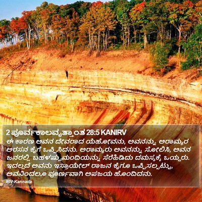 2 ಪೂರ್ವಕಾಲವೃತ್ತಾಂತ 28:5 KANIRV Bible Verse Image
