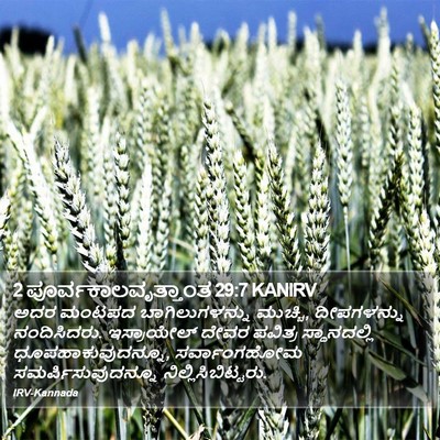 2 ಪೂರ್ವಕಾಲವೃತ್ತಾಂತ 29:7 KANIRV Bible Verse Image