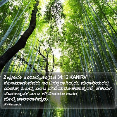 2 ಪೂರ್ವಕಾಲವೃತ್ತಾಂತ 34:12 KANIRV Bible Verse Image