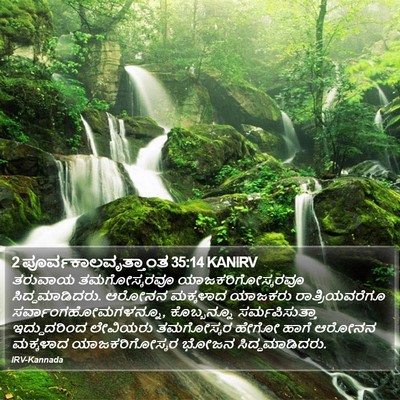 2 ಪೂರ್ವಕಾಲವೃತ್ತಾಂತ 35:14 KANIRV Bible Verse Image