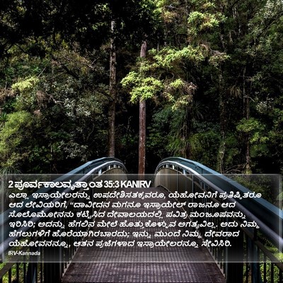 2 ಪೂರ್ವಕಾಲವೃತ್ತಾಂತ 35:3 KANIRV Bible Verse Image