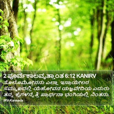 2 ಪೂರ್ವಕಾಲವೃತ್ತಾಂತ 6:12 KANIRV Bible Verse Image