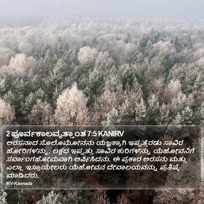 2 ಪೂರ್ವಕಾಲವೃತ್ತಾಂತ 7:5 KANIRV Bible Verse Image