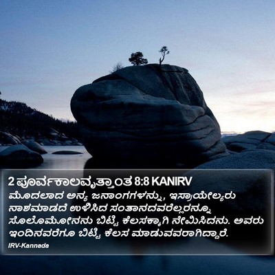 2 ಪೂರ್ವಕಾಲವೃತ್ತಾಂತ 8:8 KANIRV Bible Verse Image