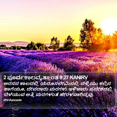 2 ಪೂರ್ವಕಾಲವೃತ್ತಾಂತ 9:27 KANIRV Bible Verse Image