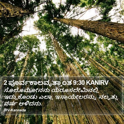 2 ಪೂರ್ವಕಾಲವೃತ್ತಾಂತ 9:30 KANIRV Bible Verse Image