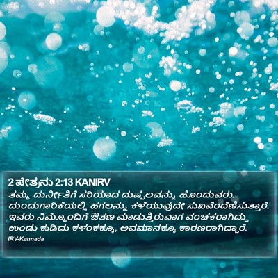 2 ಪೇತ್ರನು 2:13 KANIRV Bible Verse Image