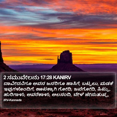 2 ಸಮುವೇಲನು 17:28 KANIRV Bible Verse Image