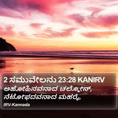 2 ಸಮುವೇಲನು 23:28 KANIRV Bible Verse Image