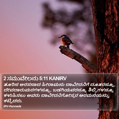 2 ಸಮುವೇಲನು 5:11 KANIRV Bible Verse Image