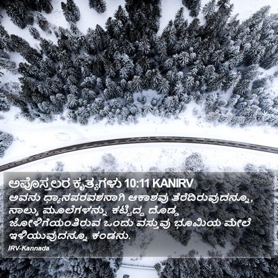 ಅಪೊಸ್ತಲರ ಕೃತ್ಯಗಳು 10:11 KANIRV Bible Verse Image
