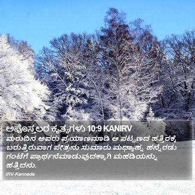 ಅಪೊಸ್ತಲರ ಕೃತ್ಯಗಳು 10:9 KANIRV Bible Verse Image