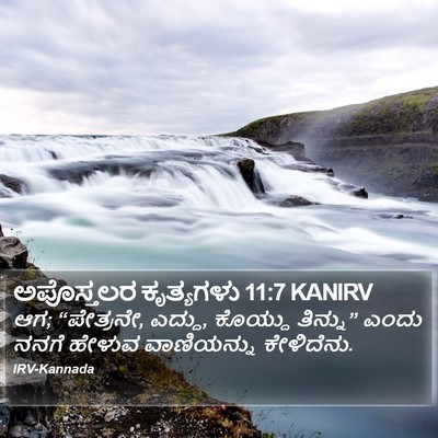 ಅಪೊಸ್ತಲರ ಕೃತ್ಯಗಳು 11:7 KANIRV Bible Verse Image