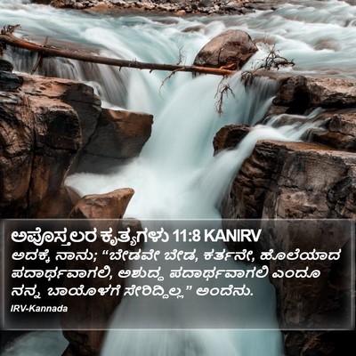 ಅಪೊಸ್ತಲರ ಕೃತ್ಯಗಳು 11:8 KANIRV Bible Verse Image
