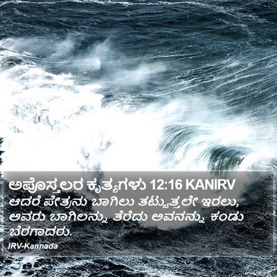 ಅಪೊಸ್ತಲರ ಕೃತ್ಯಗಳು 12:16 KANIRV Bible Verse Image