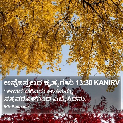 ಅಪೊಸ್ತಲರ ಕೃತ್ಯಗಳು 13:30 KANIRV Bible Verse Image