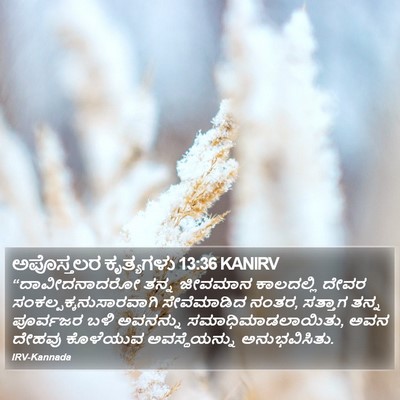 ಅಪೊಸ್ತಲರ ಕೃತ್ಯಗಳು 13:36 KANIRV Bible Verse Image