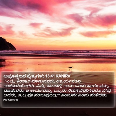 ಅಪೊಸ್ತಲರ ಕೃತ್ಯಗಳು 13:41 KANIRV Bible Verse Image