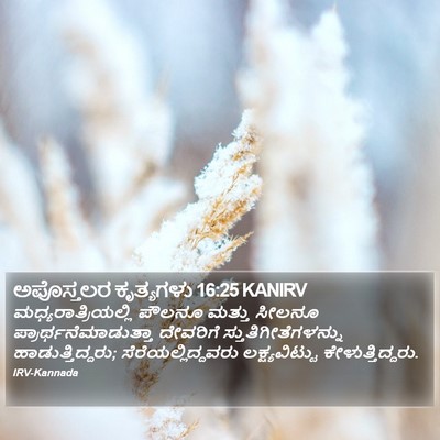 ಅಪೊಸ್ತಲರ ಕೃತ್ಯಗಳು 16:25 KANIRV Bible Verse Image