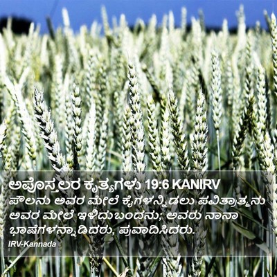 ಅಪೊಸ್ತಲರ ಕೃತ್ಯಗಳು 19:6 KANIRV Bible Verse Image