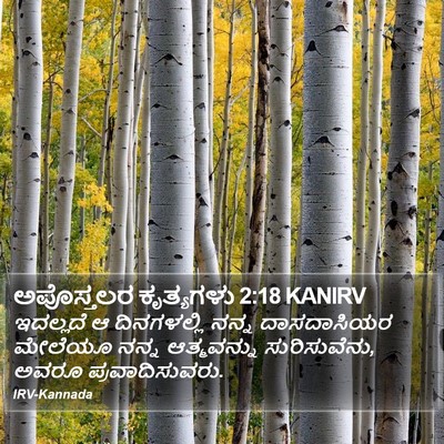 ಅಪೊಸ್ತಲರ ಕೃತ್ಯಗಳು 2:18 KANIRV Bible Verse Image