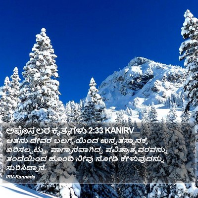 ಅಪೊಸ್ತಲರ ಕೃತ್ಯಗಳು 2:33 KANIRV Bible Verse Image