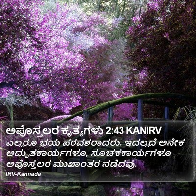 ಅಪೊಸ್ತಲರ ಕೃತ್ಯಗಳು 2:43 KANIRV Bible Verse Image