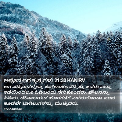 ಅಪೊಸ್ತಲರ ಕೃತ್ಯಗಳು 21:30 KANIRV Bible Verse Image