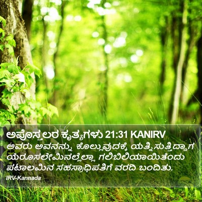 ಅಪೊಸ್ತಲರ ಕೃತ್ಯಗಳು 21:31 KANIRV Bible Verse Image