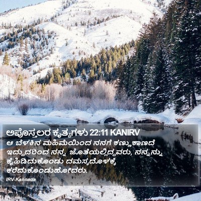 ಅಪೊಸ್ತಲರ ಕೃತ್ಯಗಳು 22:11 KANIRV Bible Verse Image