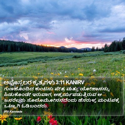 ಅಪೊಸ್ತಲರ ಕೃತ್ಯಗಳು 3:11 KANIRV Bible Verse Image