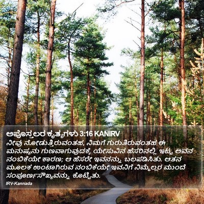 ಅಪೊಸ್ತಲರ ಕೃತ್ಯಗಳು 3:16 KANIRV Bible Verse Image