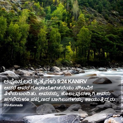 ಅಪೊಸ್ತಲರ ಕೃತ್ಯಗಳು 9:24 KANIRV Bible Verse Image