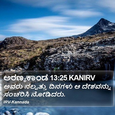 ಅರಣ್ಯಕಾಂಡ 13:25 KANIRV Bible Verse Image