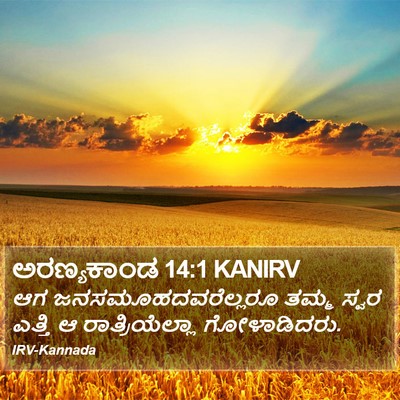 ಅರಣ್ಯಕಾಂಡ 14:1 KANIRV Bible Verse Image