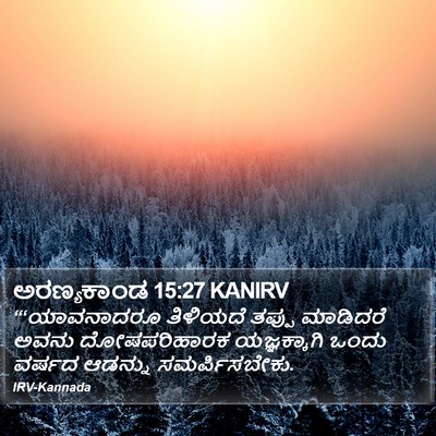 ಅರಣ್ಯಕಾಂಡ 15:27 KANIRV Bible Verse Image
