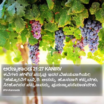 ಅರಣ್ಯಕಾಂಡ 21:27 KANIRV Bible Verse Image